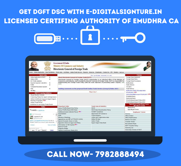 Digital Signature for Foreign Trade DGFT Digital Signature